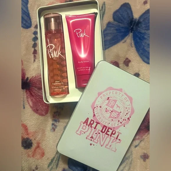 Bath & Body | Uft Victorias Secret Pink Tin Set Rare Y2k  display picture 3